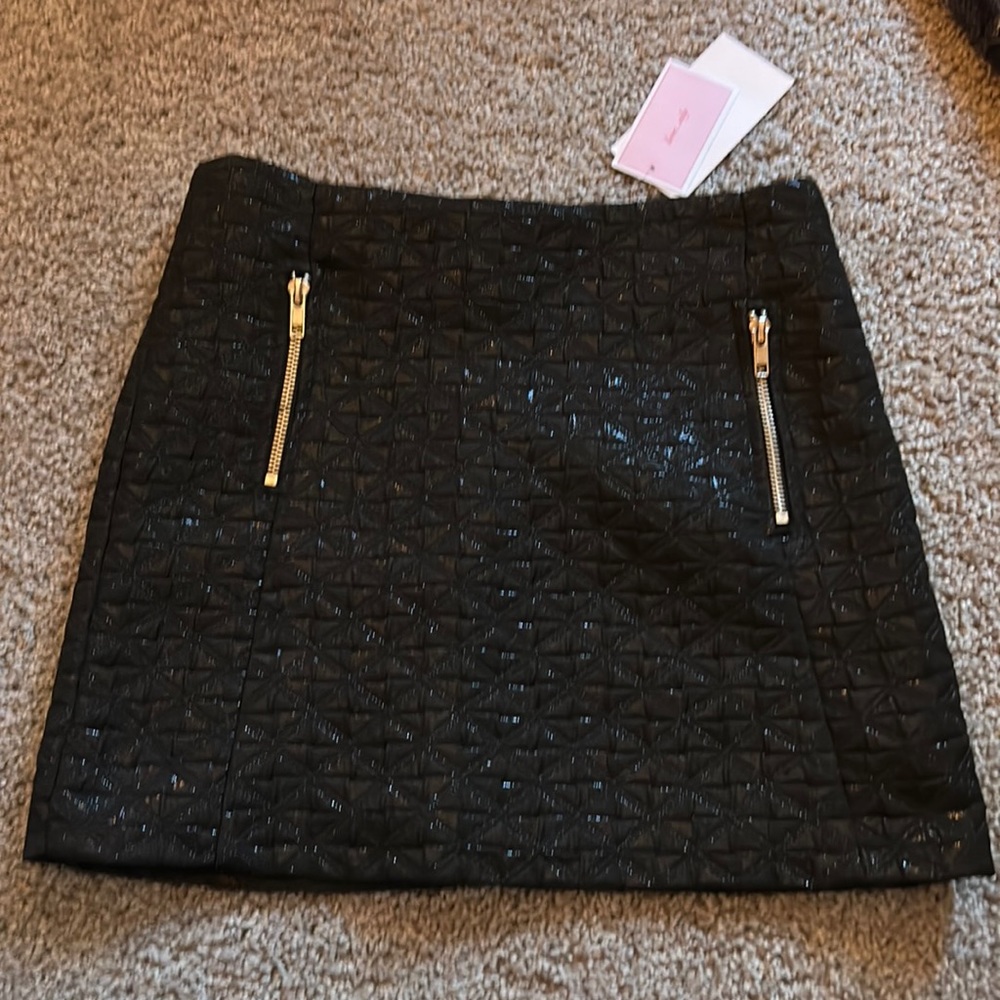 Love…ady black shiny skirt SMALL NWT